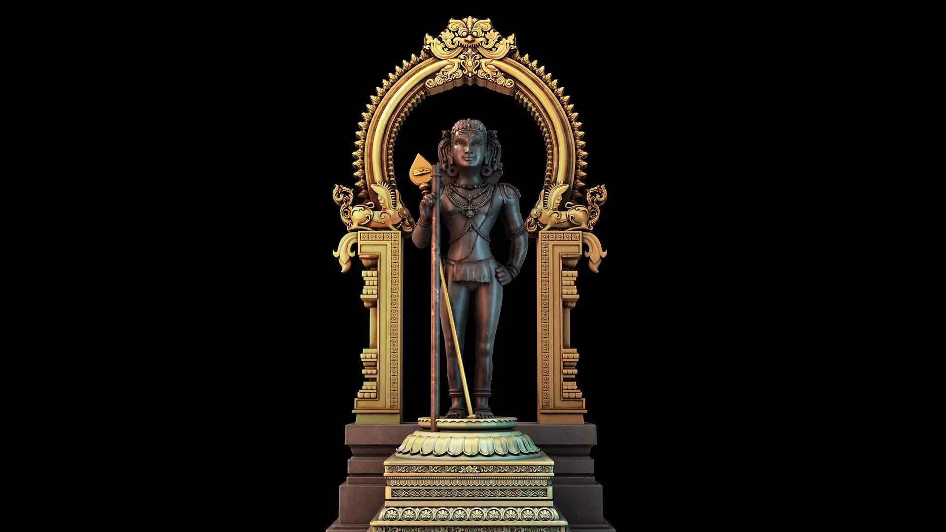 lord palani murugan 3D model_0