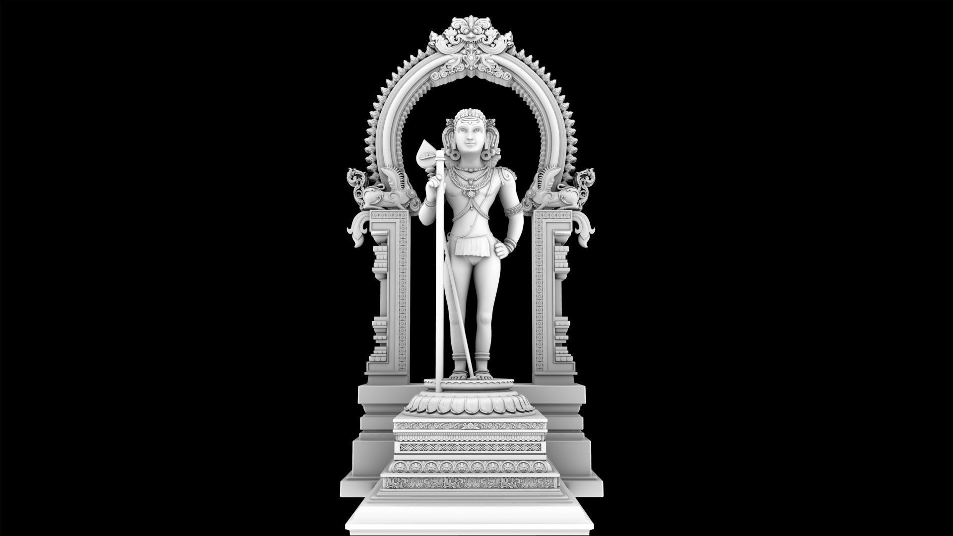 lord palani murugan 3D model_14