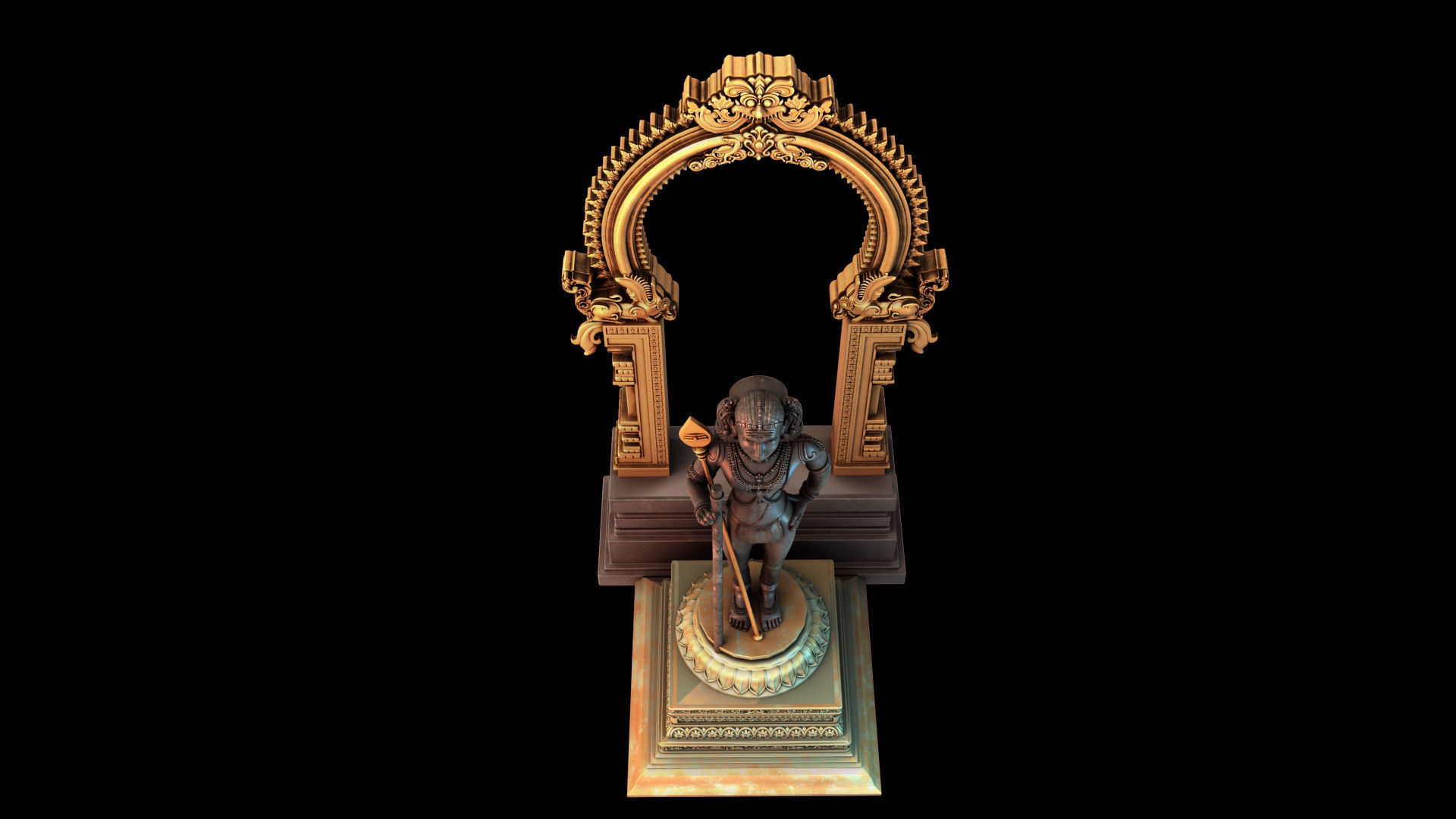lord palani murugan 3D model_5