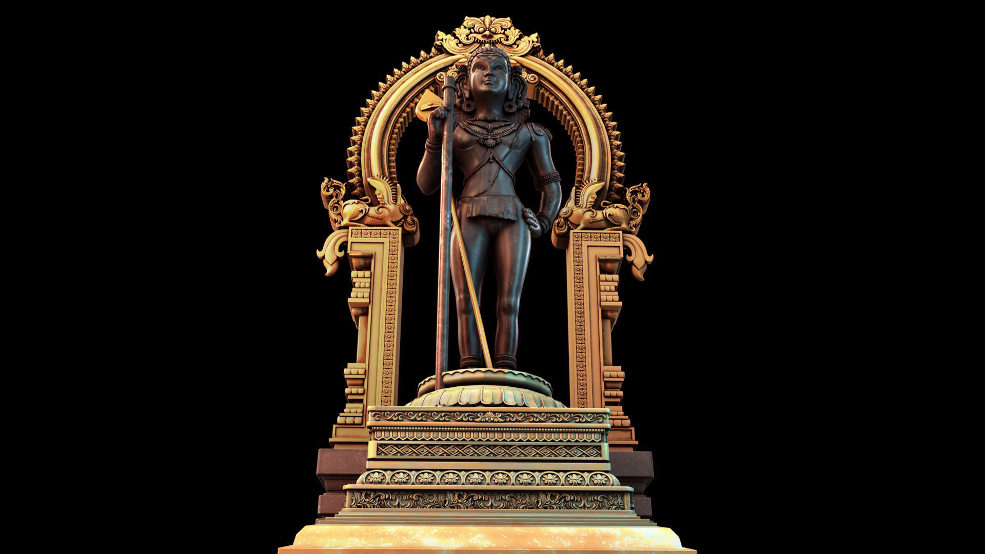 lord palani murugan 3D model_4
