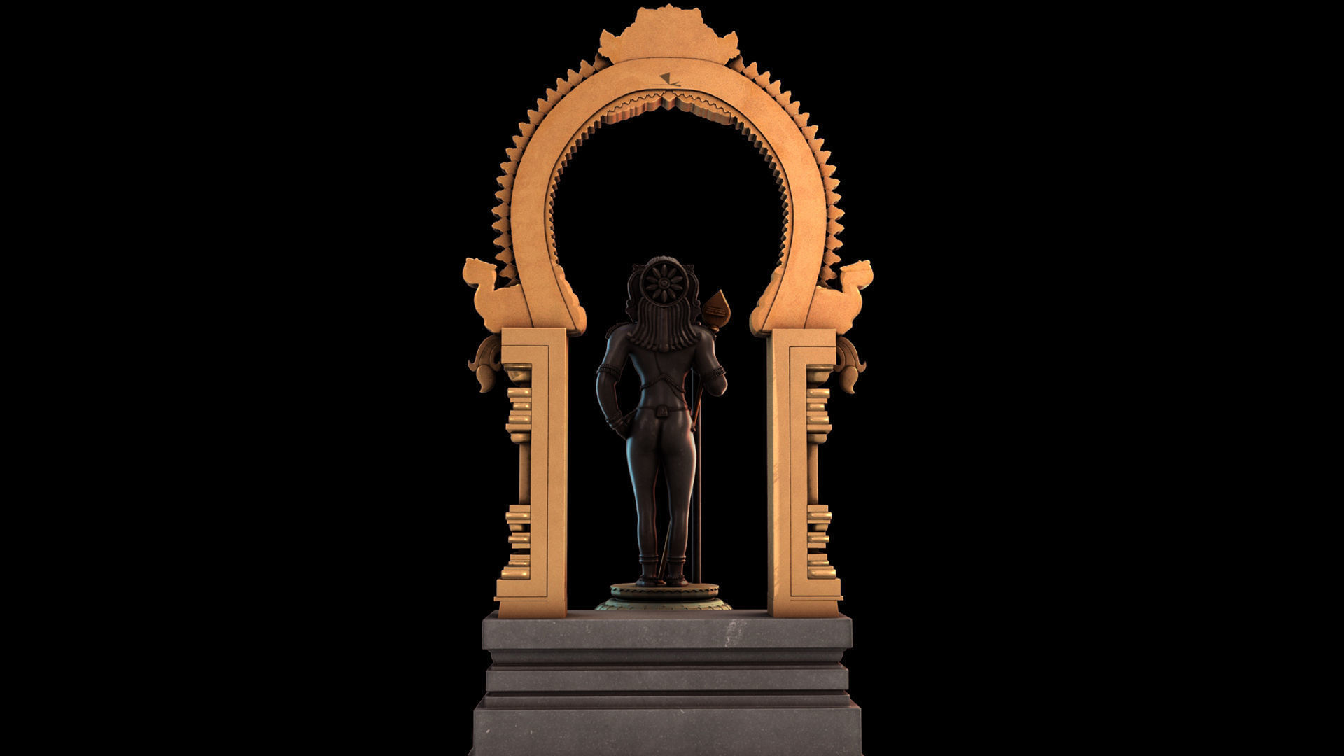 lord palani murugan 3D model_7