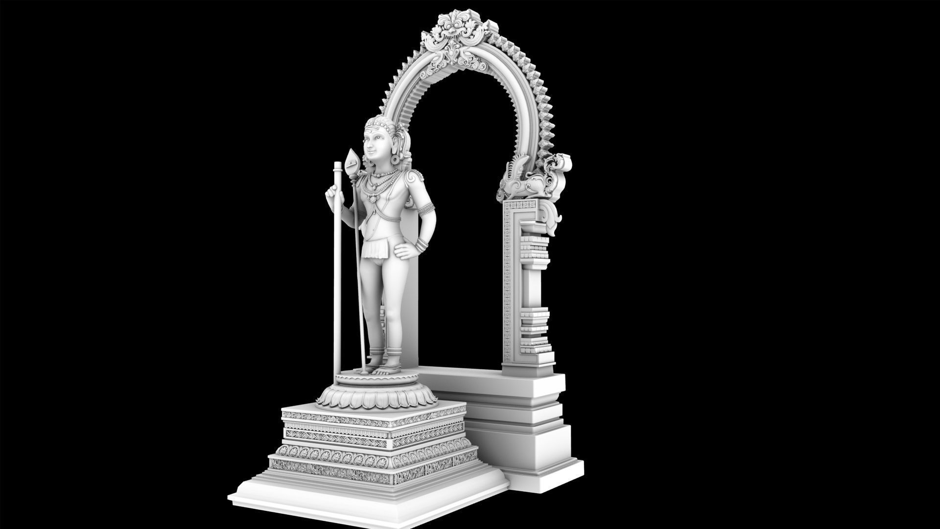 lord palani murugan 3D model_11