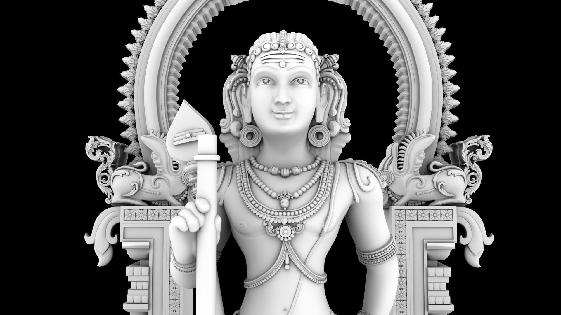 lord palani murugan 3D model_13