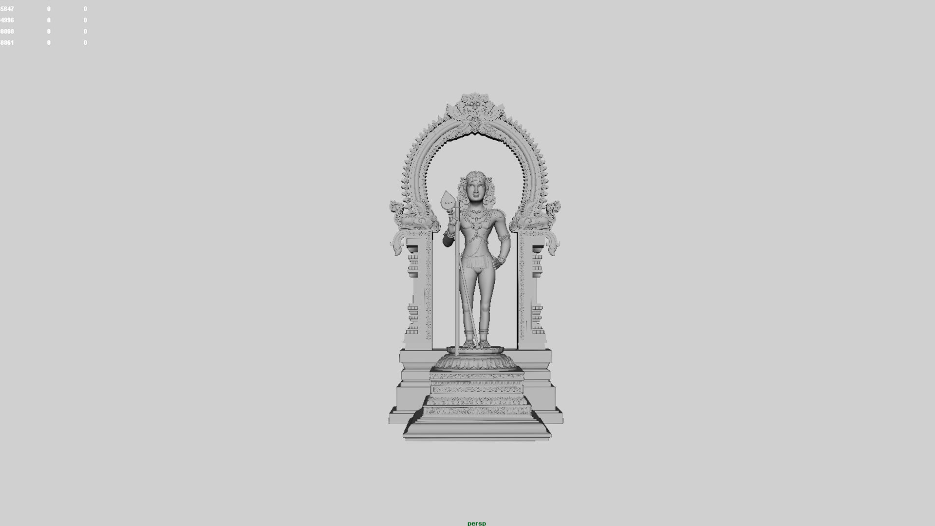 lord palani murugan 3D model_9