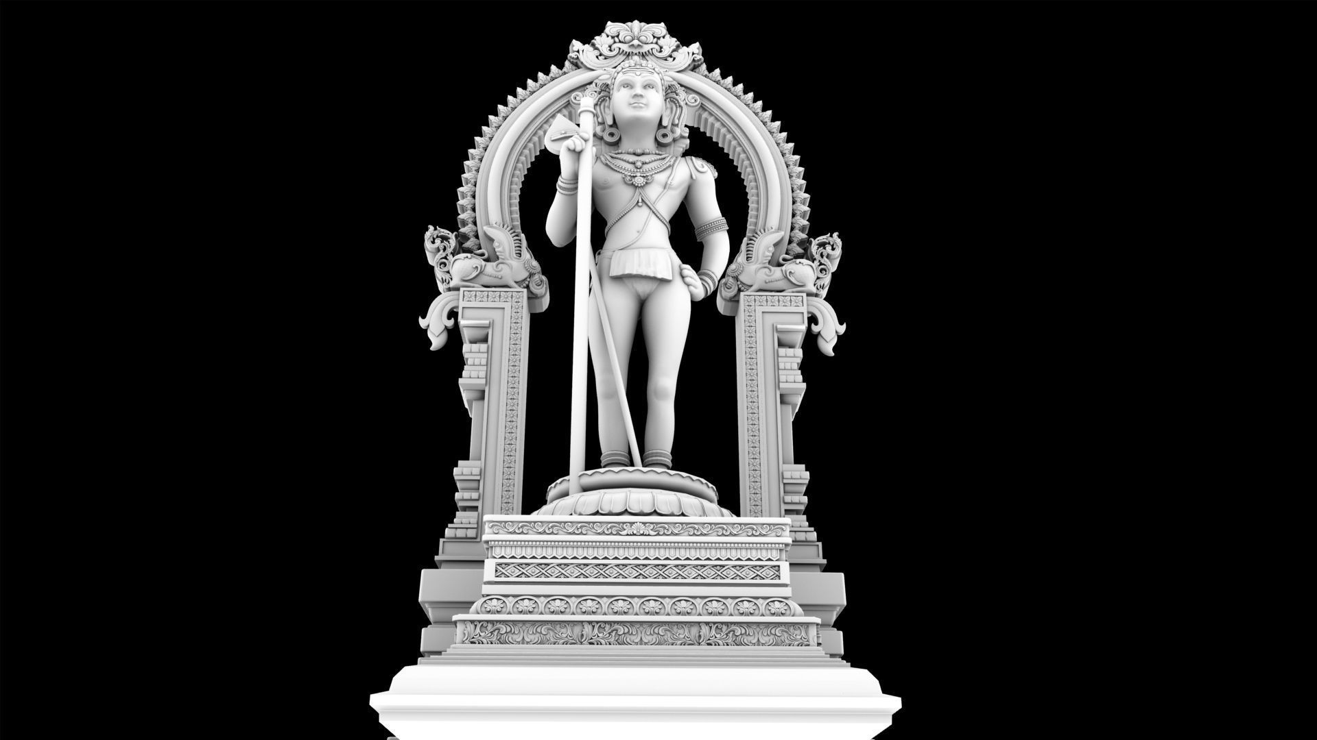 lord palani murugan 3D model_15