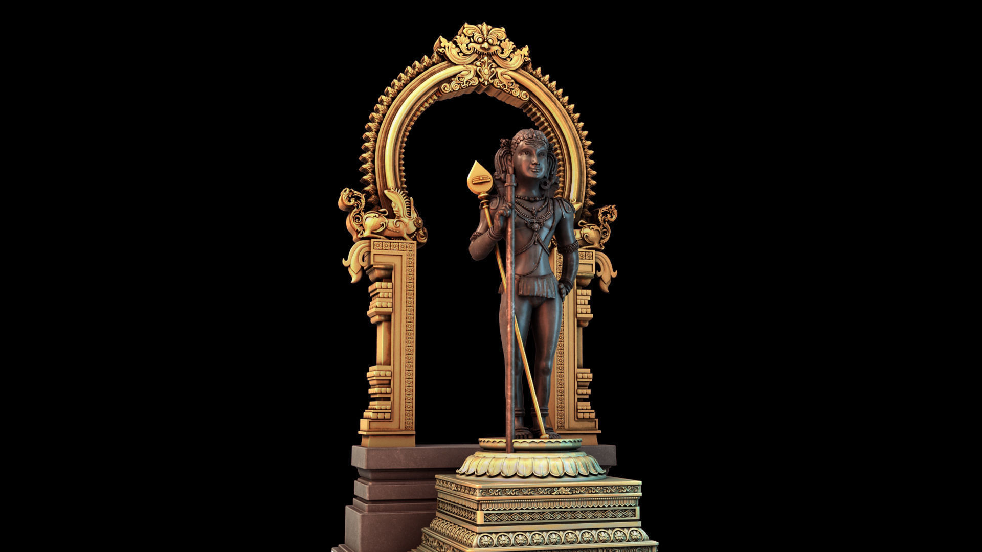 lord palani murugan 3D model_3