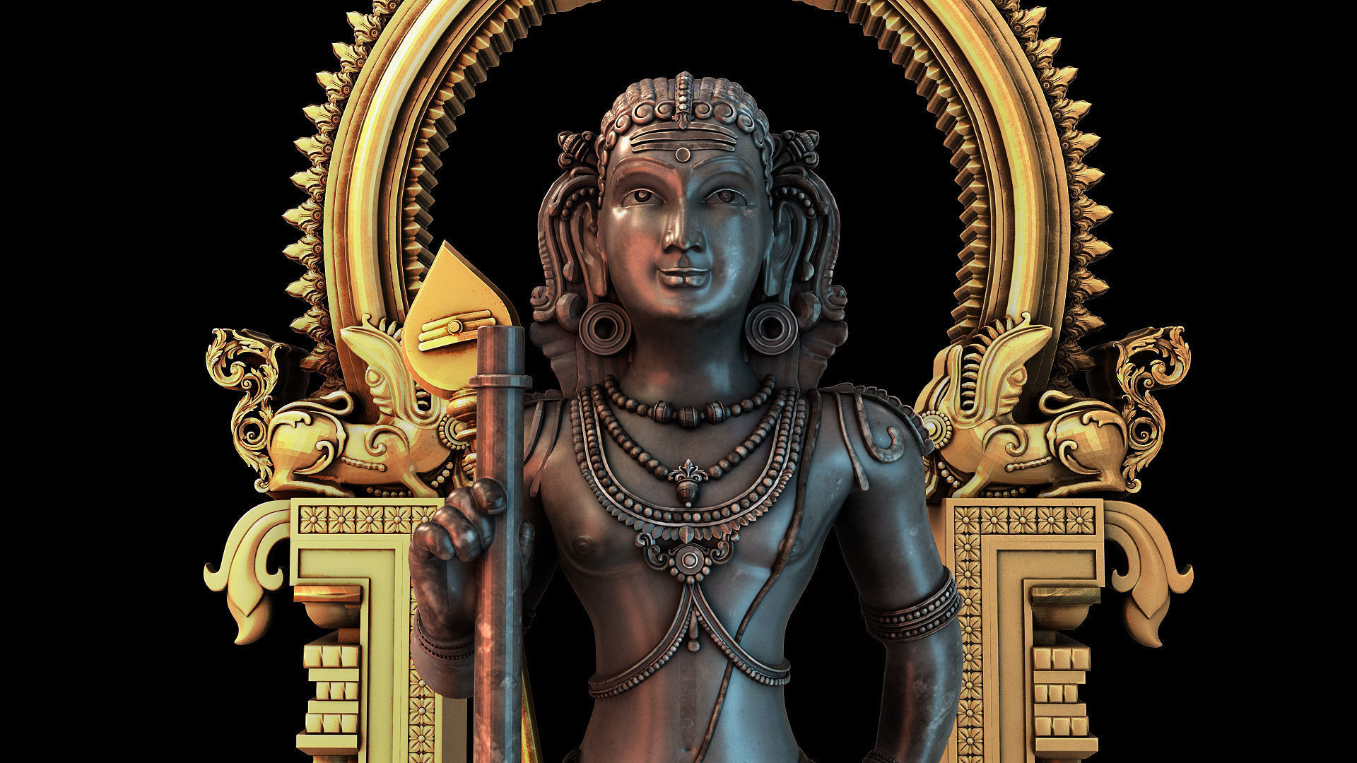 lord palani murugan 3D model_1
