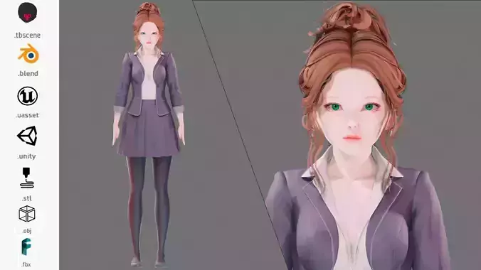 Casual Clothing 0013 - UE5 - Unity - Blender - Animated