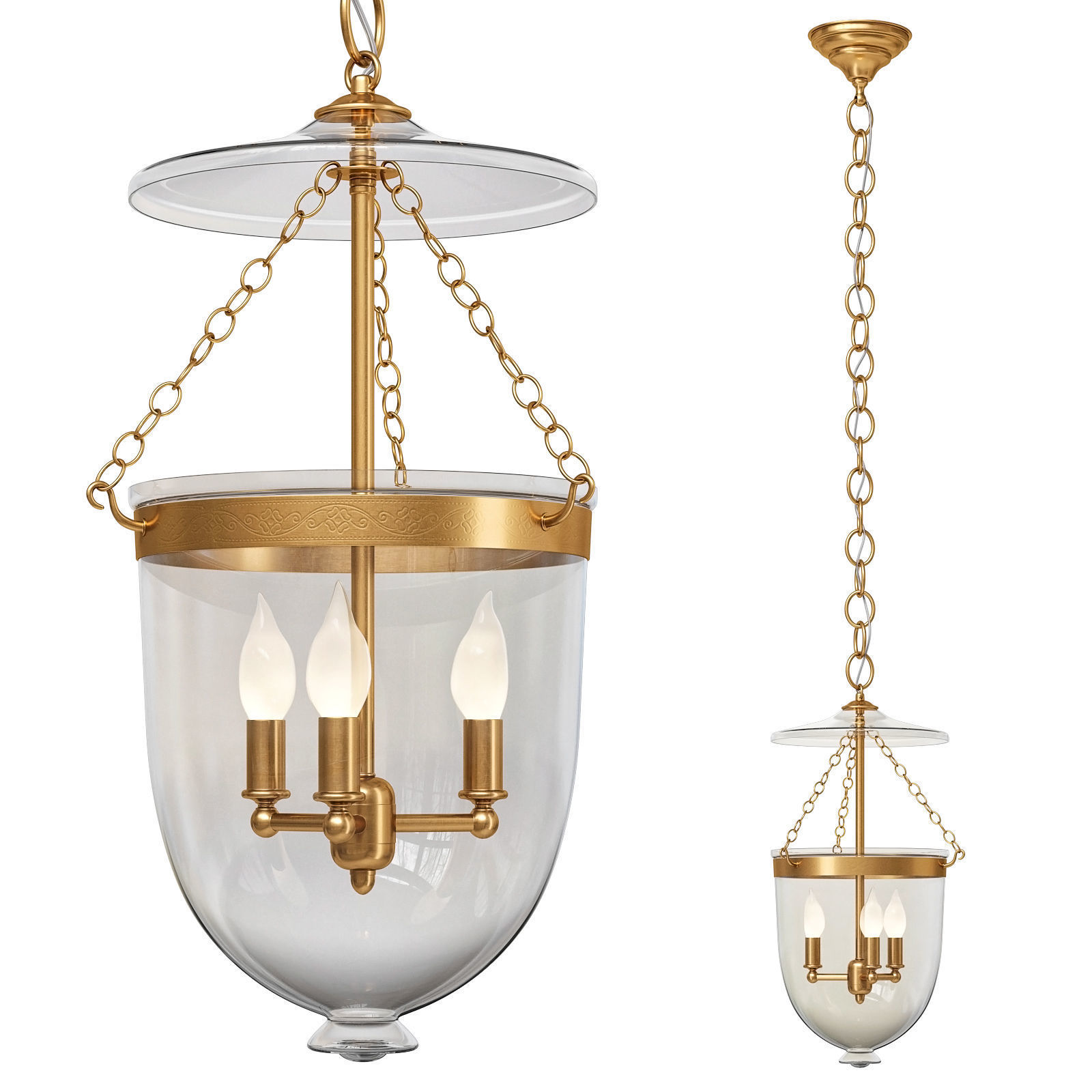 Ann Morris Ampule Pendant Light 3D model_3