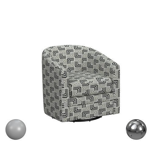 Hadley Iron Swivel Accent Chair 3D model