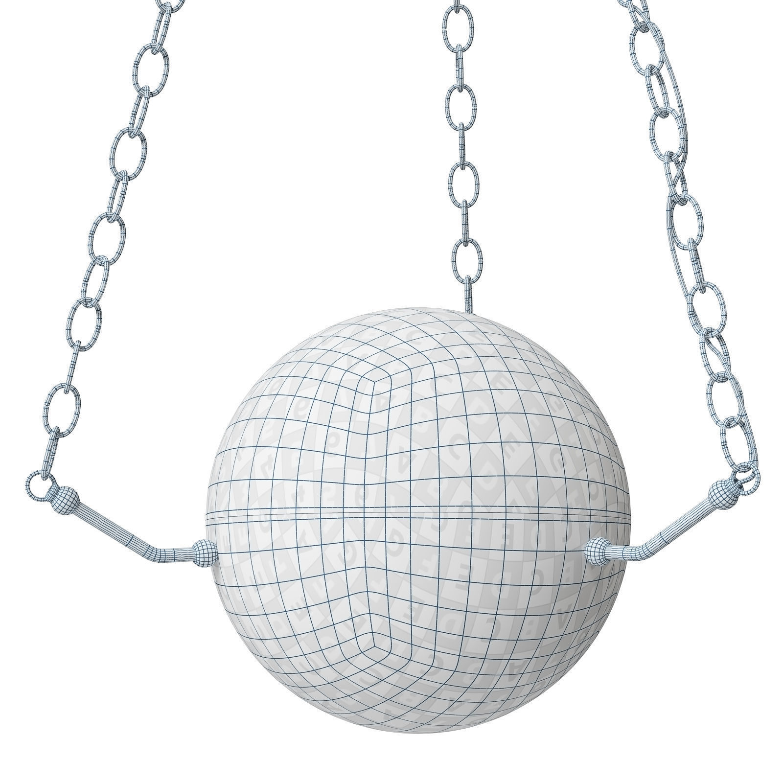 Edition Modern chandelier Atlas 300 3D model_8