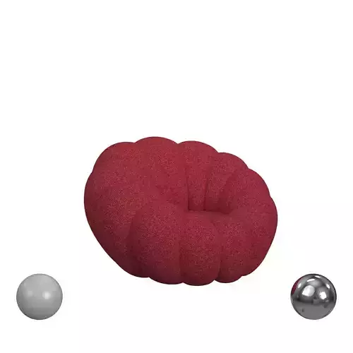 Bubble Swivel Chair In Red 3D model