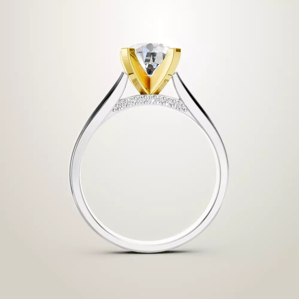 Engagement Wedding Ring 121 3D print model_1