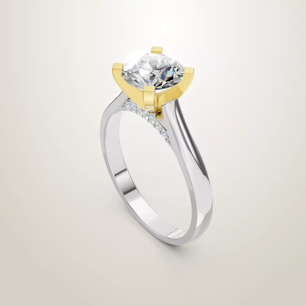 Engagement Wedding Ring 121 3D print model_0