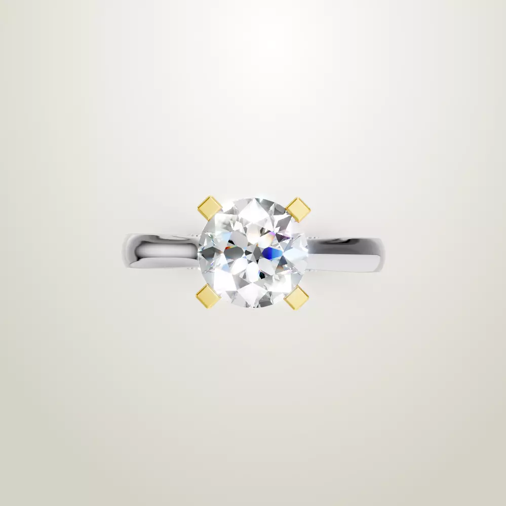 Engagement Wedding Ring 121 3D print model_3