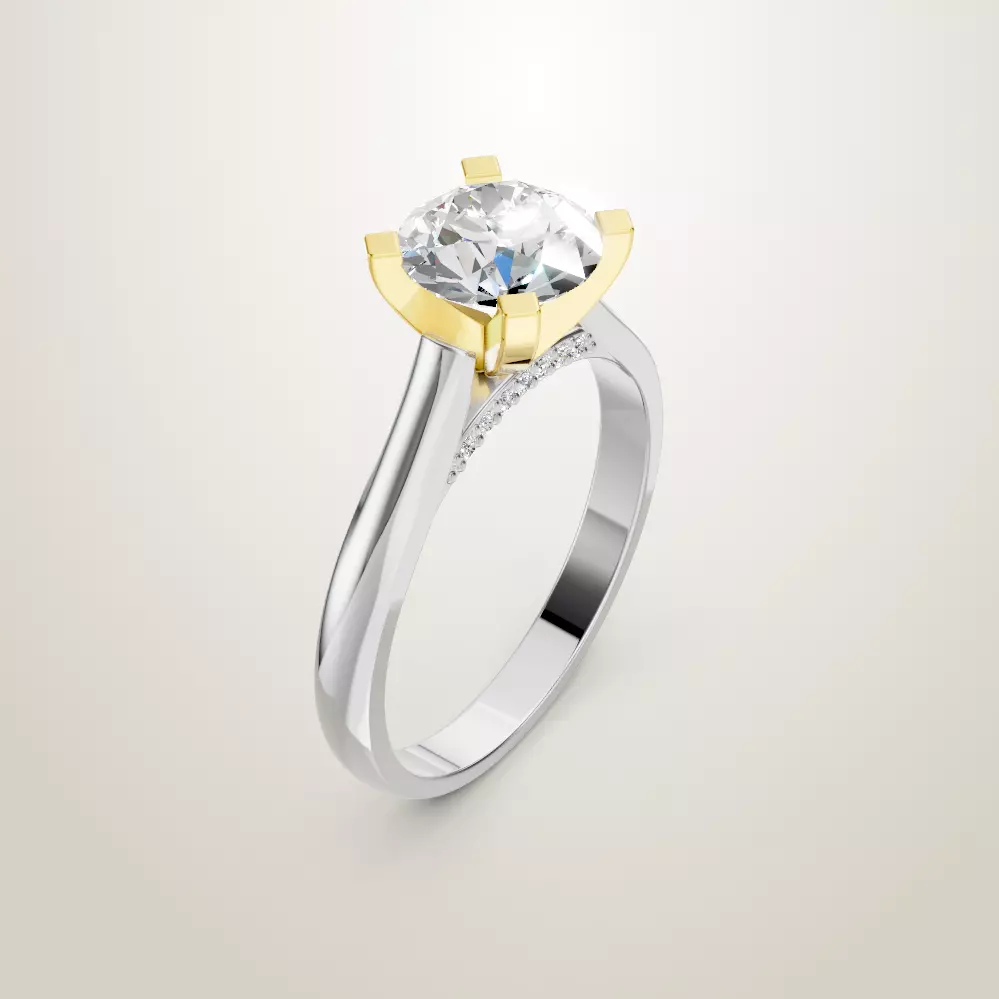 Engagement Wedding Ring 121 3D print model_2