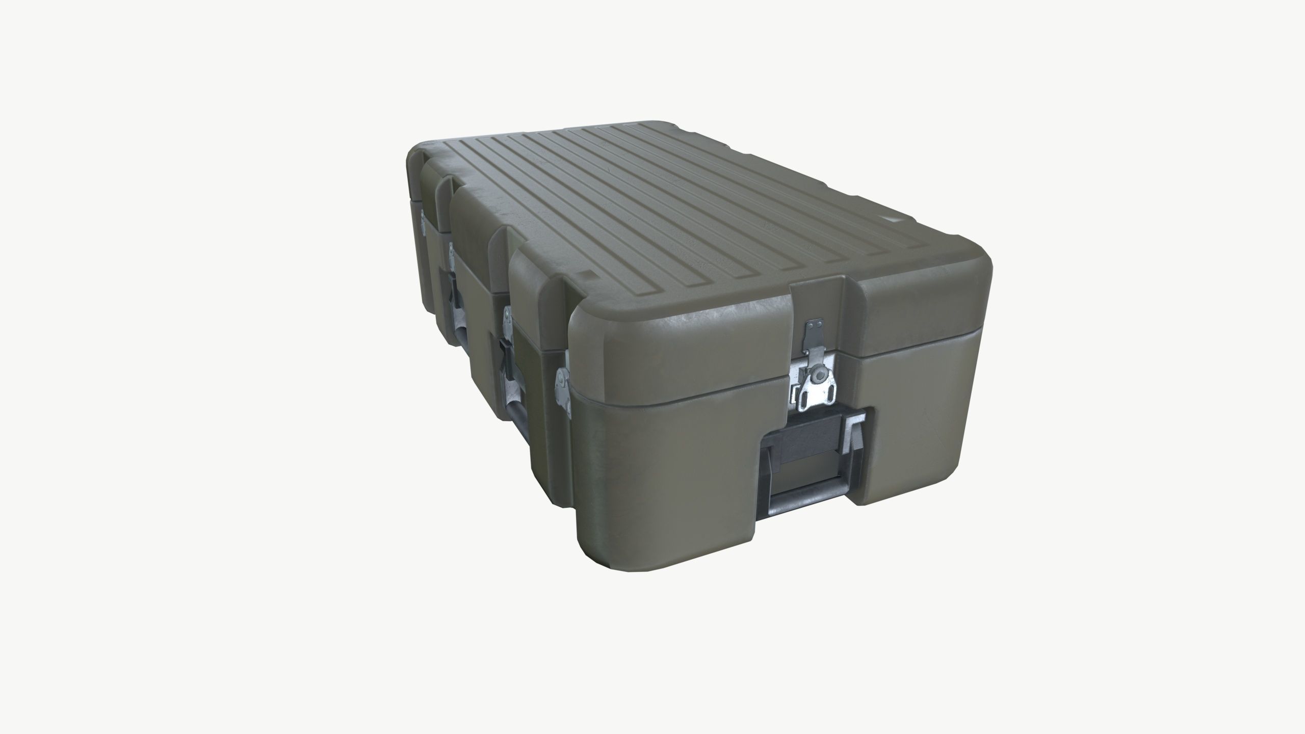 Metallic Crate 3D model_2