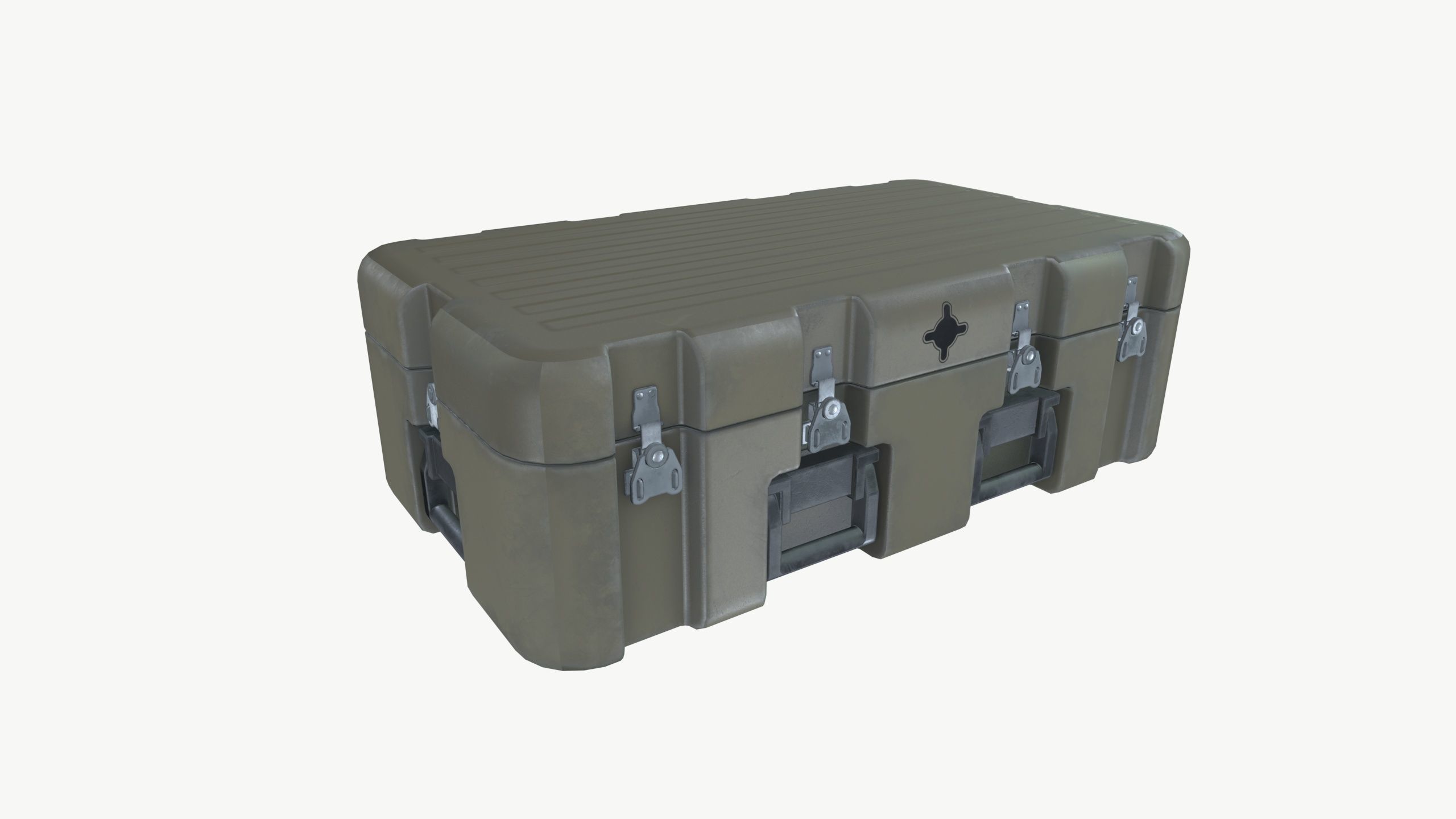 Metallic Crate 3D model_3