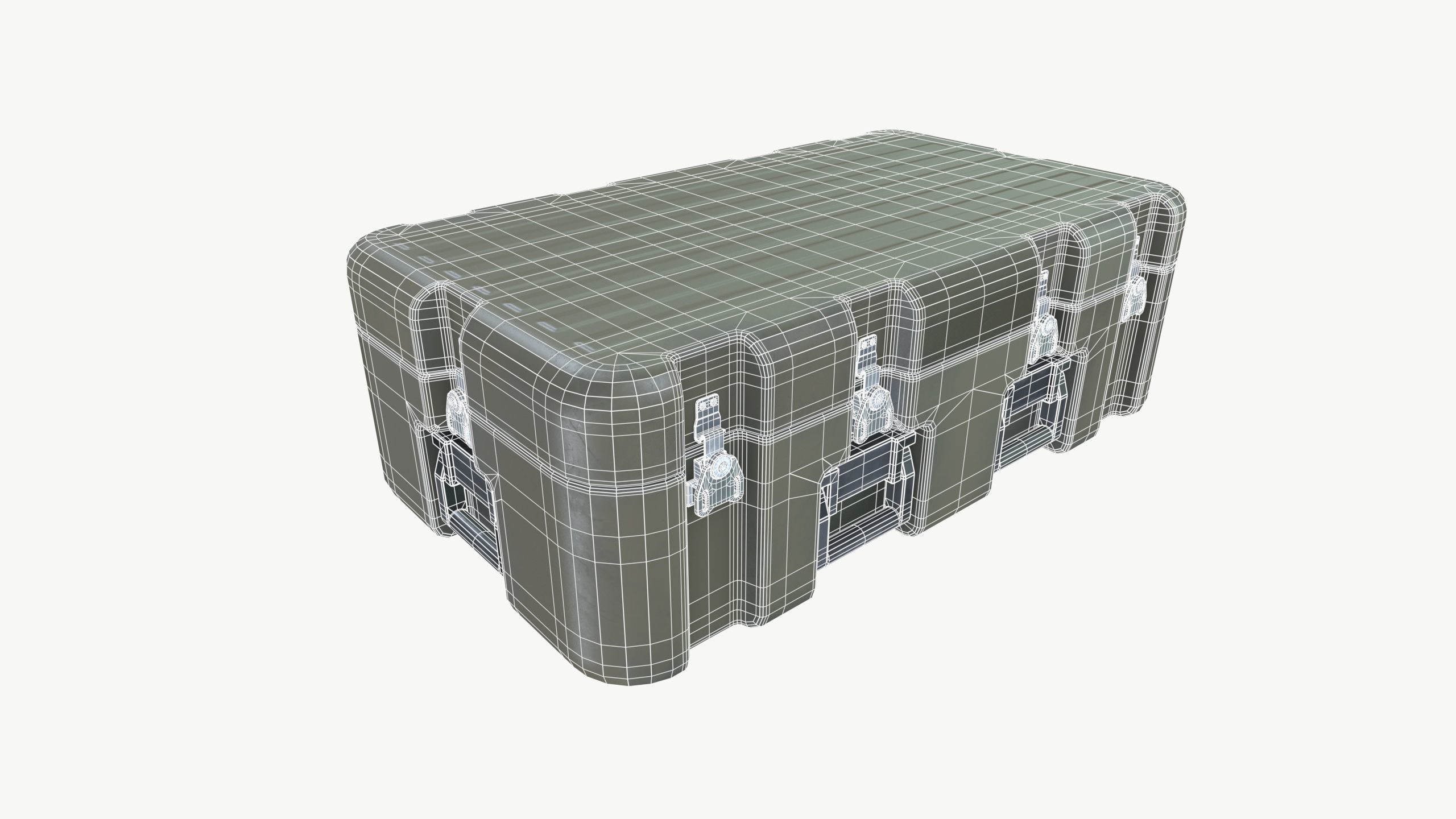 Metallic Crate 3D model_7