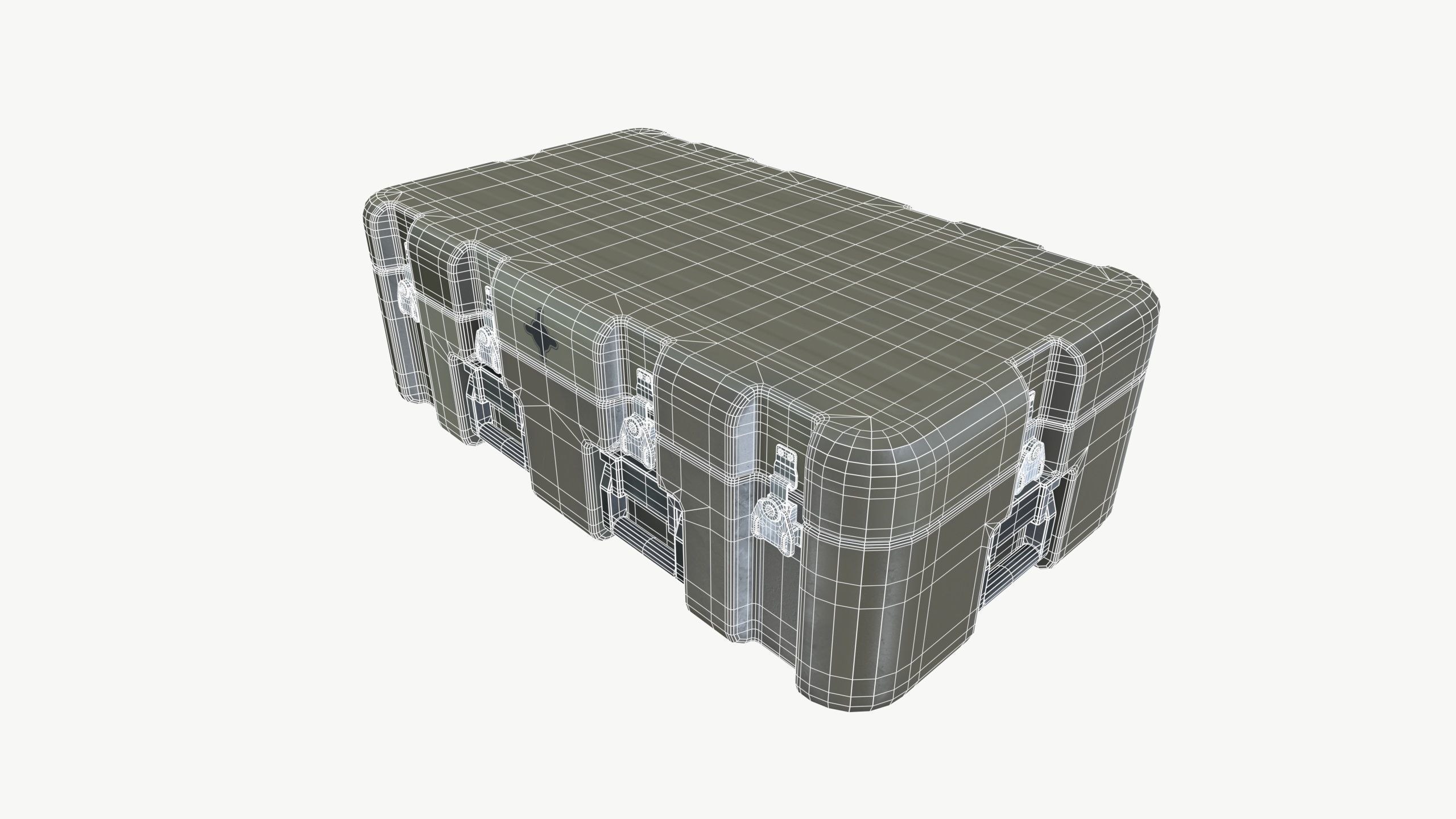 Metallic Crate 3D model_6