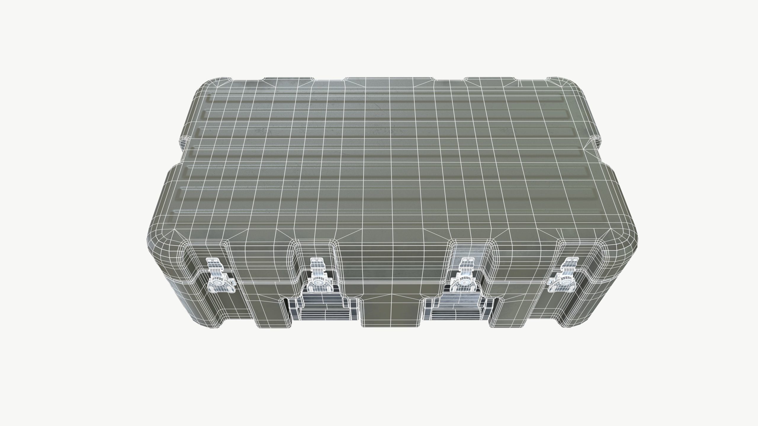 Metallic Crate 3D model_9