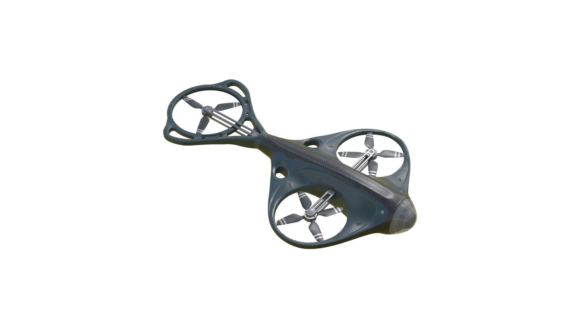 Surveillance Drone Low-poly 3D model_3