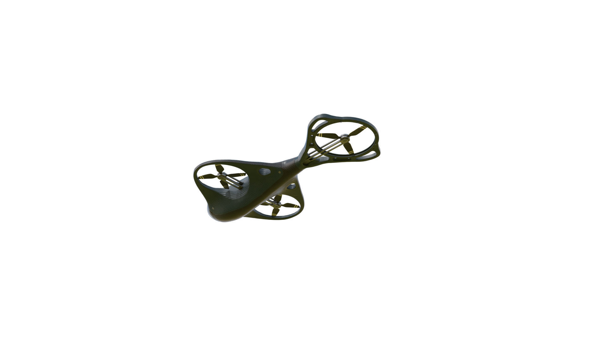 Surveillance Drone Low-poly 3D model_8