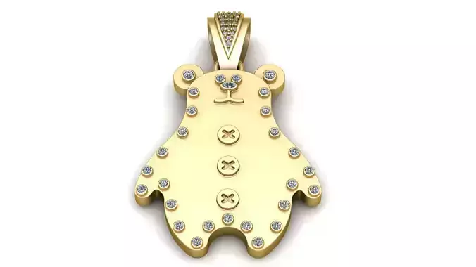 POLAR BEAR PENDANT 3D PRITNABLE MODEL 