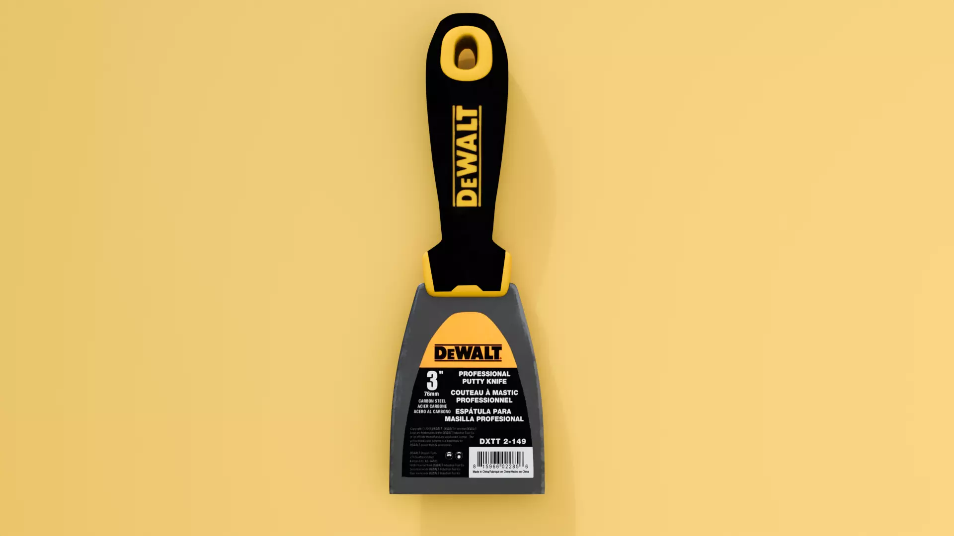 DeWalt Putty Knife 3inch Low-poly 3D model_0