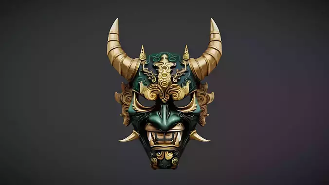 Ornate Demon Oni Mask