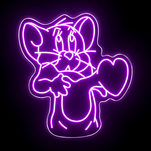 Jerrys Heartbeat Neon Sign 3D model