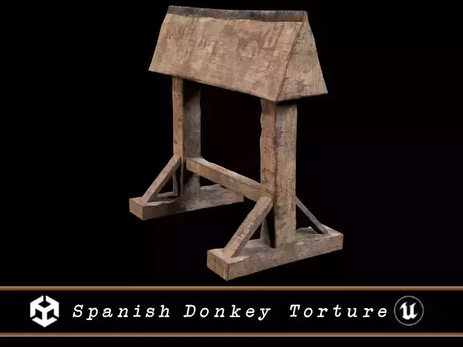 Spanish Donkey Torture  Low-poly 3D model