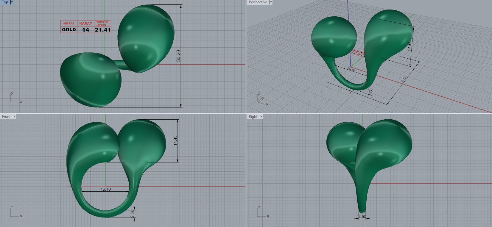 Bottega Veneta ring  3D print model_5