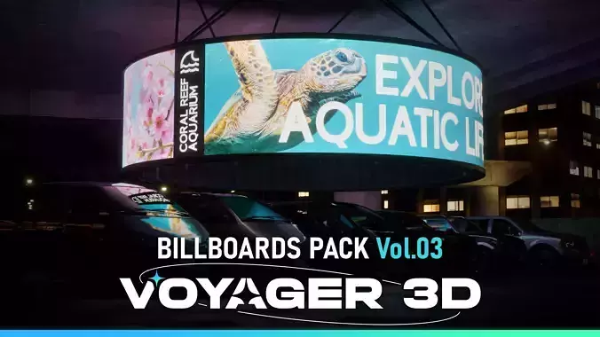 Billboards Pack Vol 03 Low-poly 3D model
