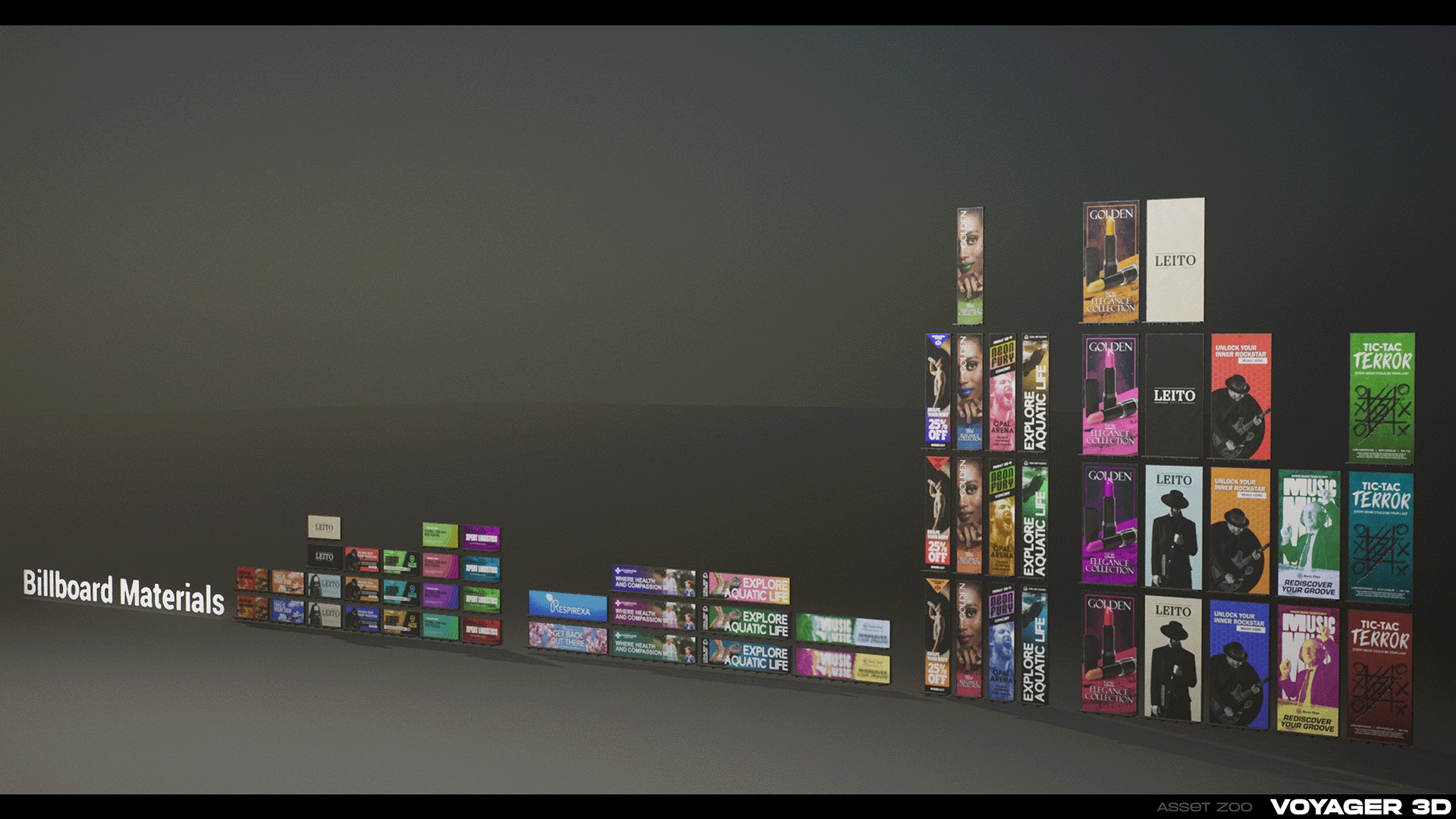 Billboards Pack Vol 03 Low-poly 3D model_16
