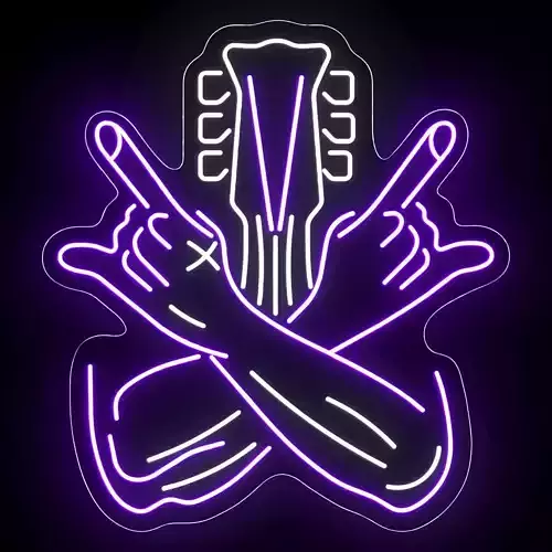 Guitar Rock Neon Sign