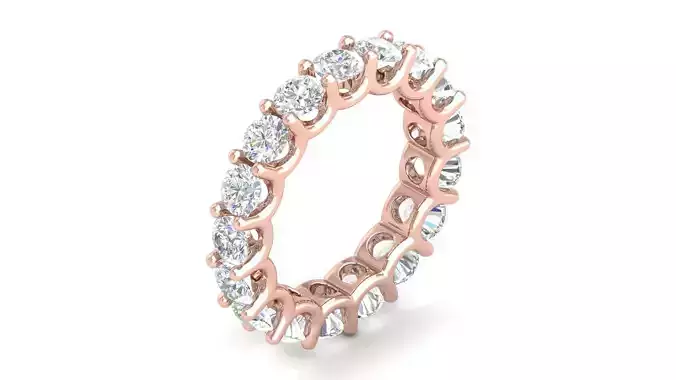 U Shaped Eternity Ring 3 point 7 mm stone size swiss 8 and EU48
