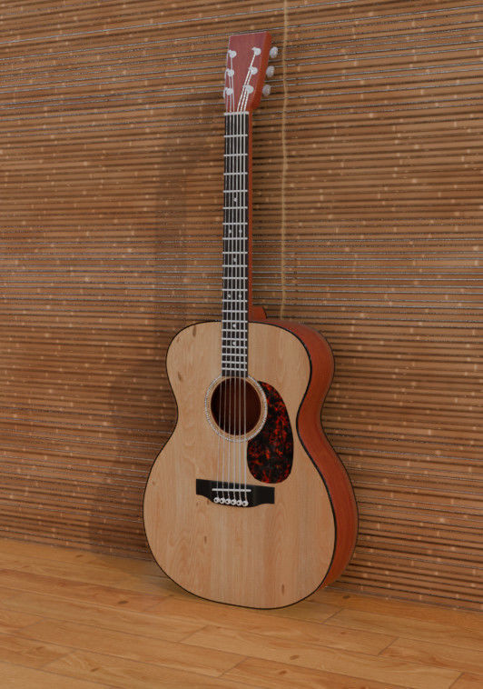 Acoustic guitar 3D model_1