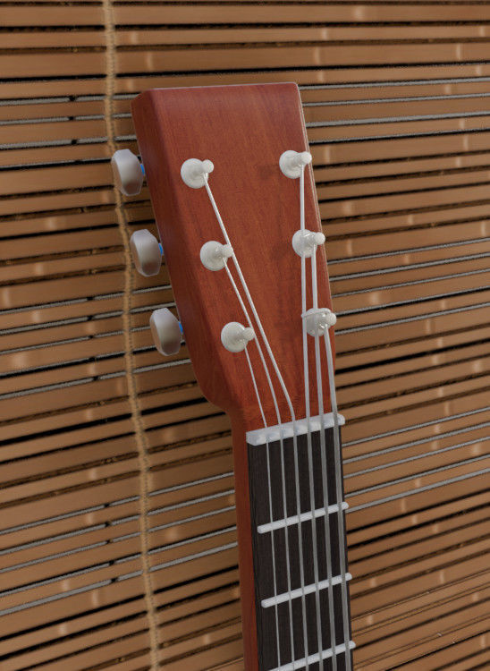 Acoustic guitar 3D model_4