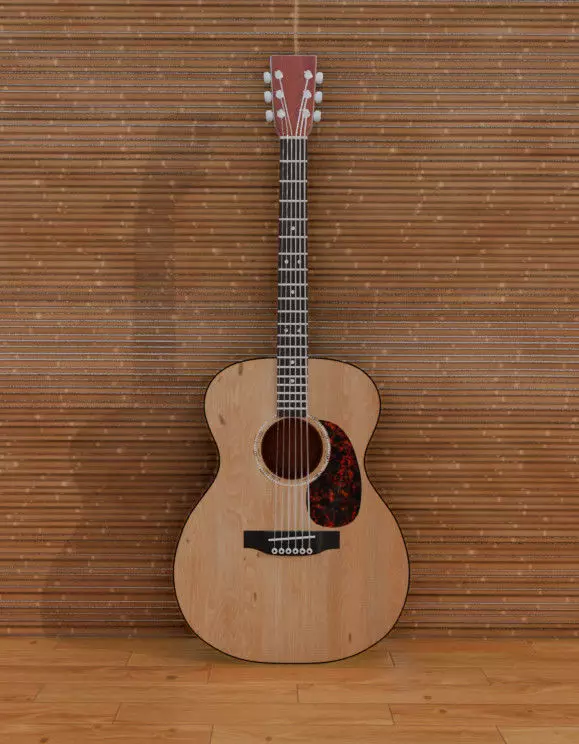 Acoustic guitar 3D model_0
