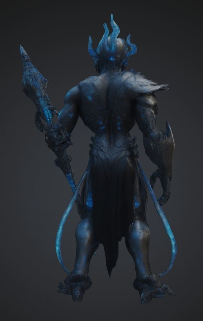 Futuristic Villan Boss Low-poly 3D model_2