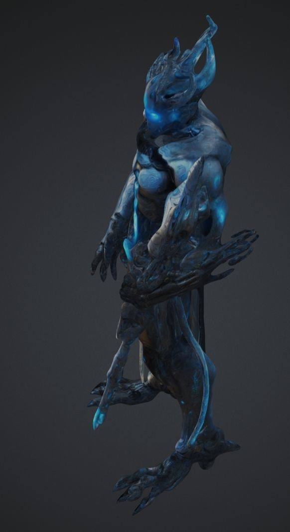 Futuristic Villan Boss Low-poly 3D model_3