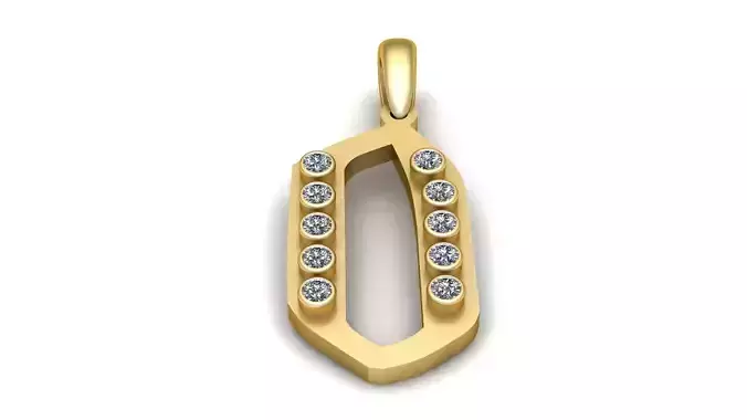 STYLISH ALPHABET O PENDANT 3D PRINTABLE MODEL 