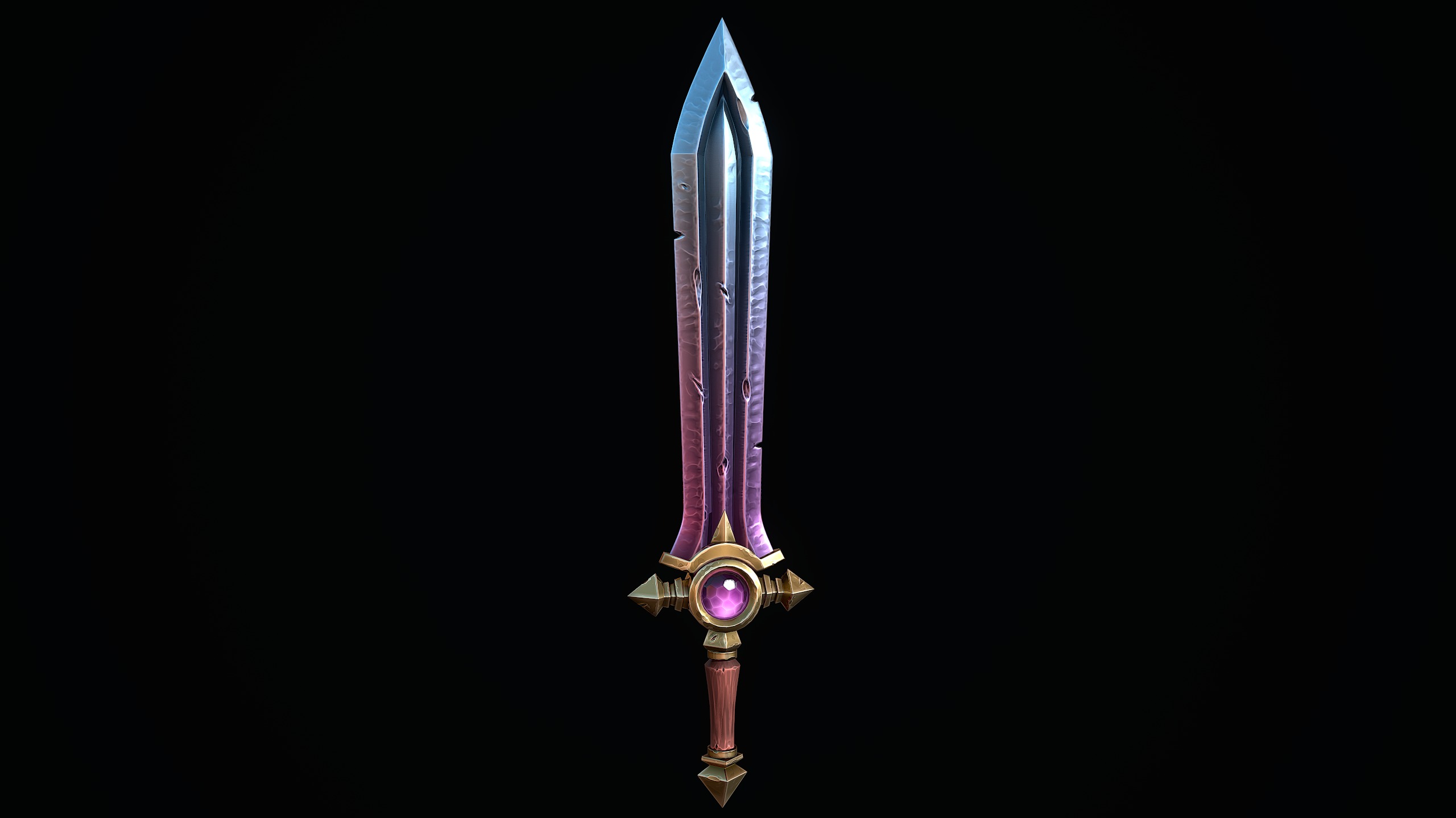 Stylized Hero Sword Low-poly 3D model_6