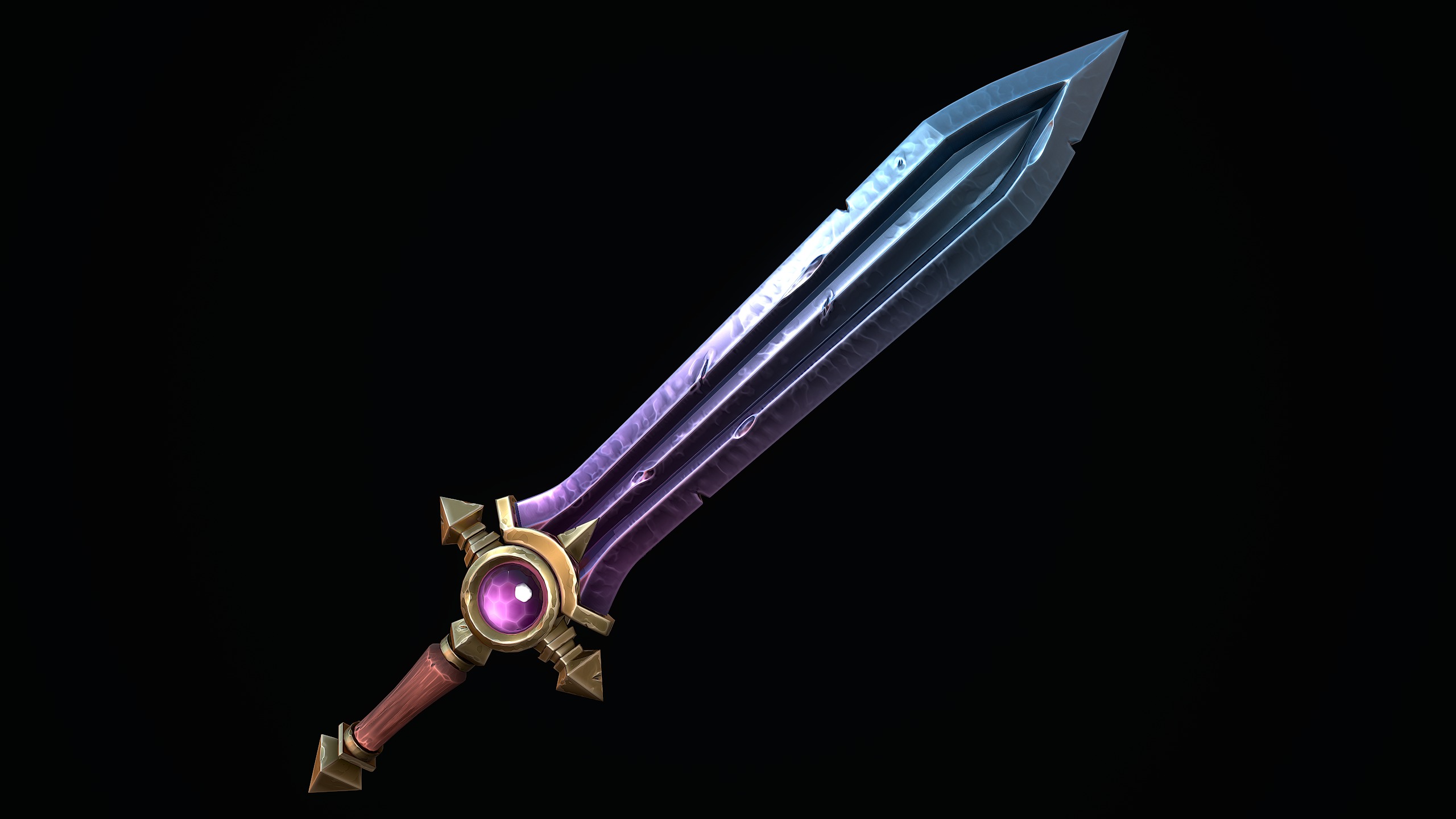 Stylized Hero Sword Low-poly 3D model_8