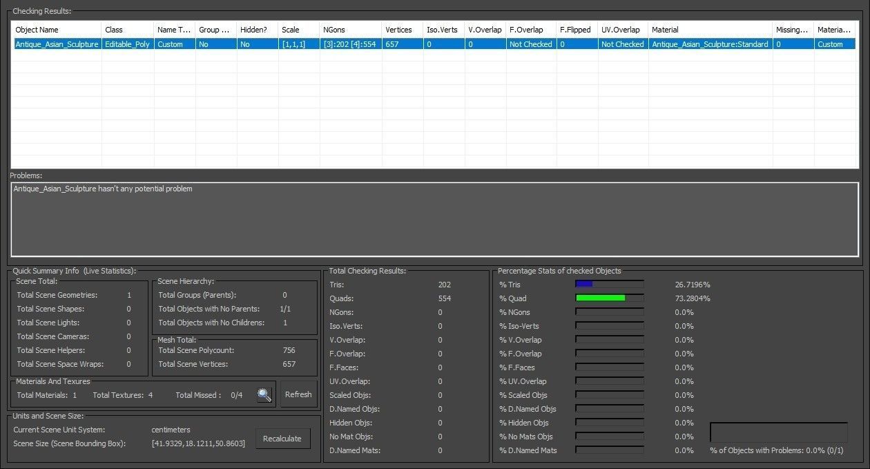 Antique Asian Sculpture Low-poly 3D model_15