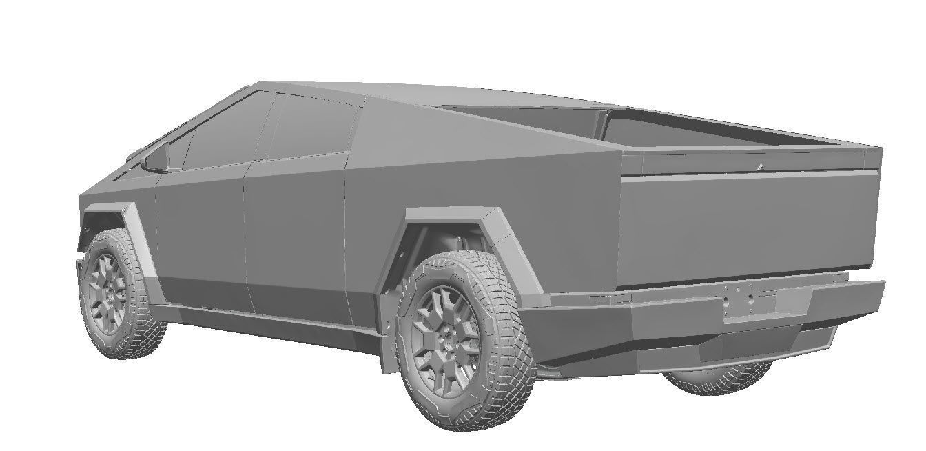 Tesla Cybertruck Foundation Edition 2024- Exterior Scan 3D model 3D model_1