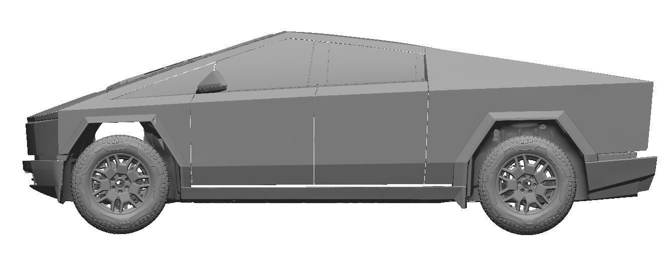 Tesla Cybertruck Foundation Edition 2024- Exterior Scan 3D model 3D model_3