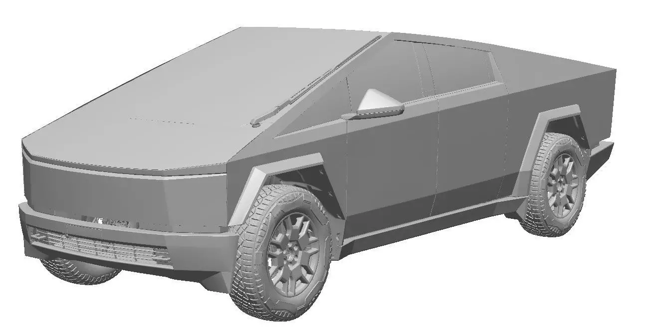 Tesla Cybertruck Foundation Edition 2024- Exterior Scan 3D model 3D model_0