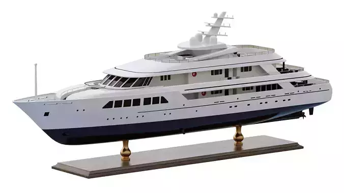 Wooden Model Boat Ship 3D model